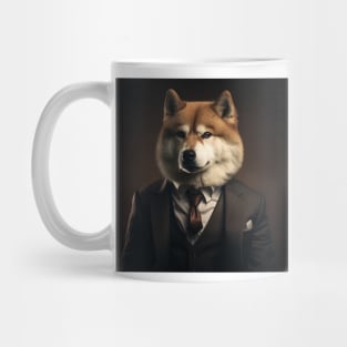 Akita Dog in Suit Mug